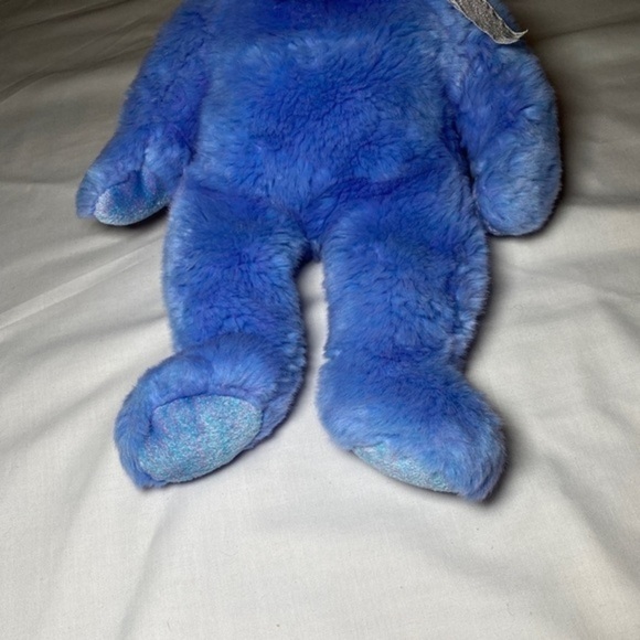 BEANIE‎ Buddie blue plush bear w/silver Ribbon- NO TAGS - Picture 2 of 7